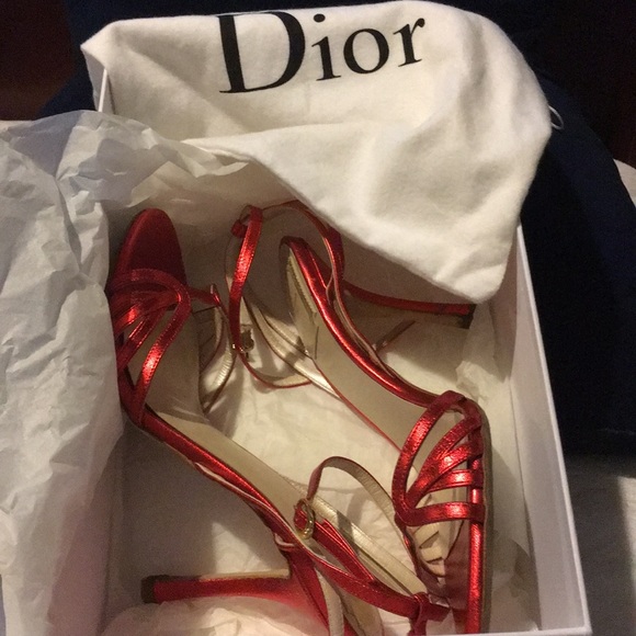 Christian Dior Glam Eve Red Strappy Heel